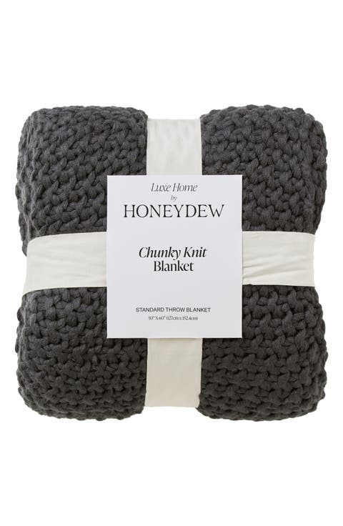 Chunky Knit Throw Blanket