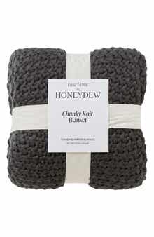 Honeydew Chunky Knit Throw Blanket
