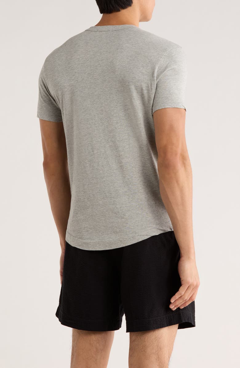 BUCK MASON Pima Cotton Curved Hem T-Shirt, Alternate, color, Heather Grey