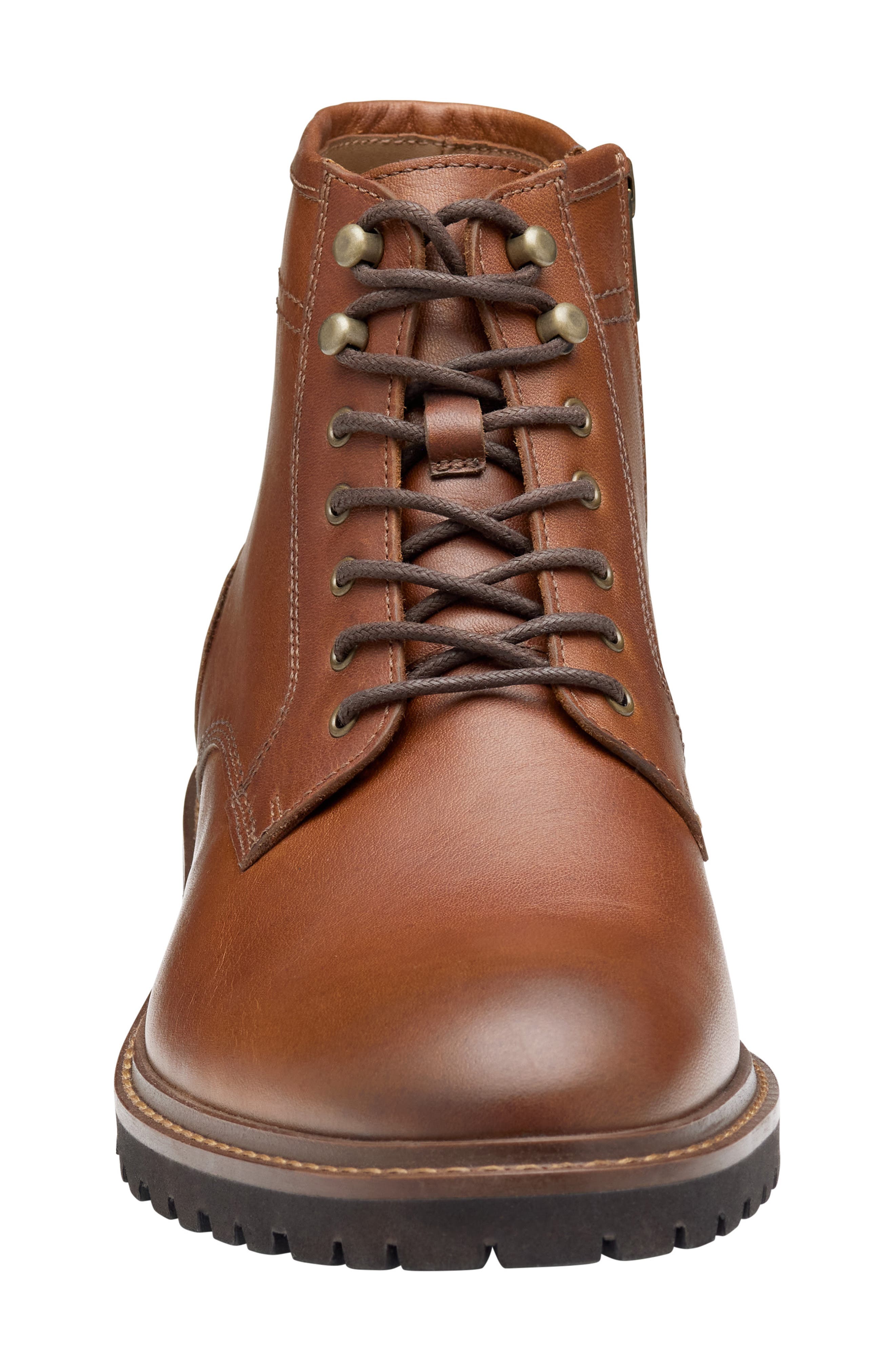 Johnston & Murphy Barrett Plain Toe Boot, Alternate, color, Tan Full Grain