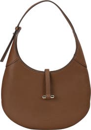 BOSS Lidney Leather Hobo Bag