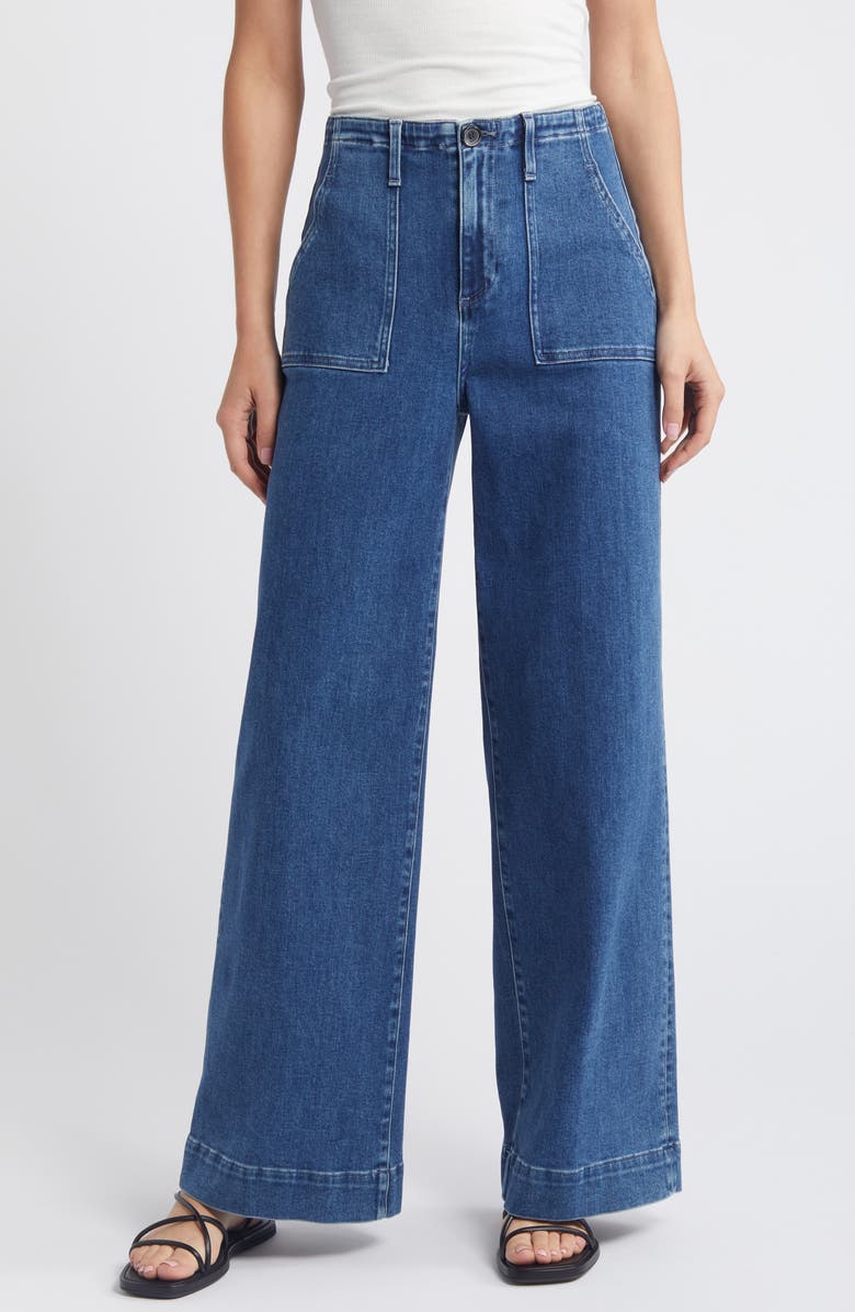 LE JEAN High Waist Utility Wide Leg Jeans, Main, color,