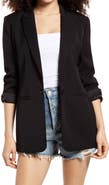 Endless Rose Tailored Single Button Blazer