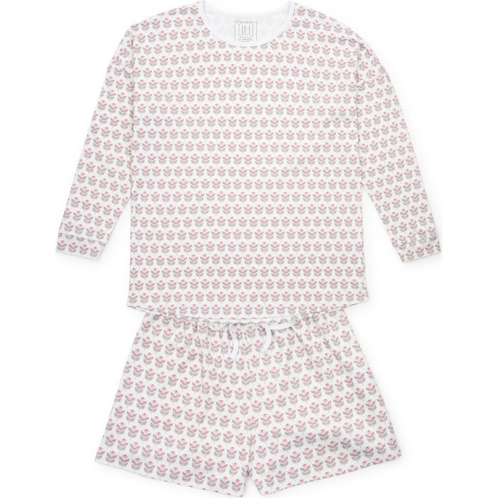 Lila And Hayes Longsleeve Top Short Set In Multi