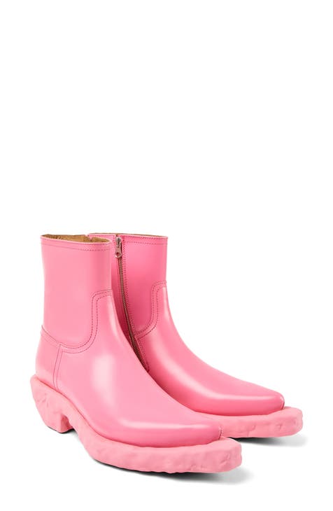 Mens pink boots best sale