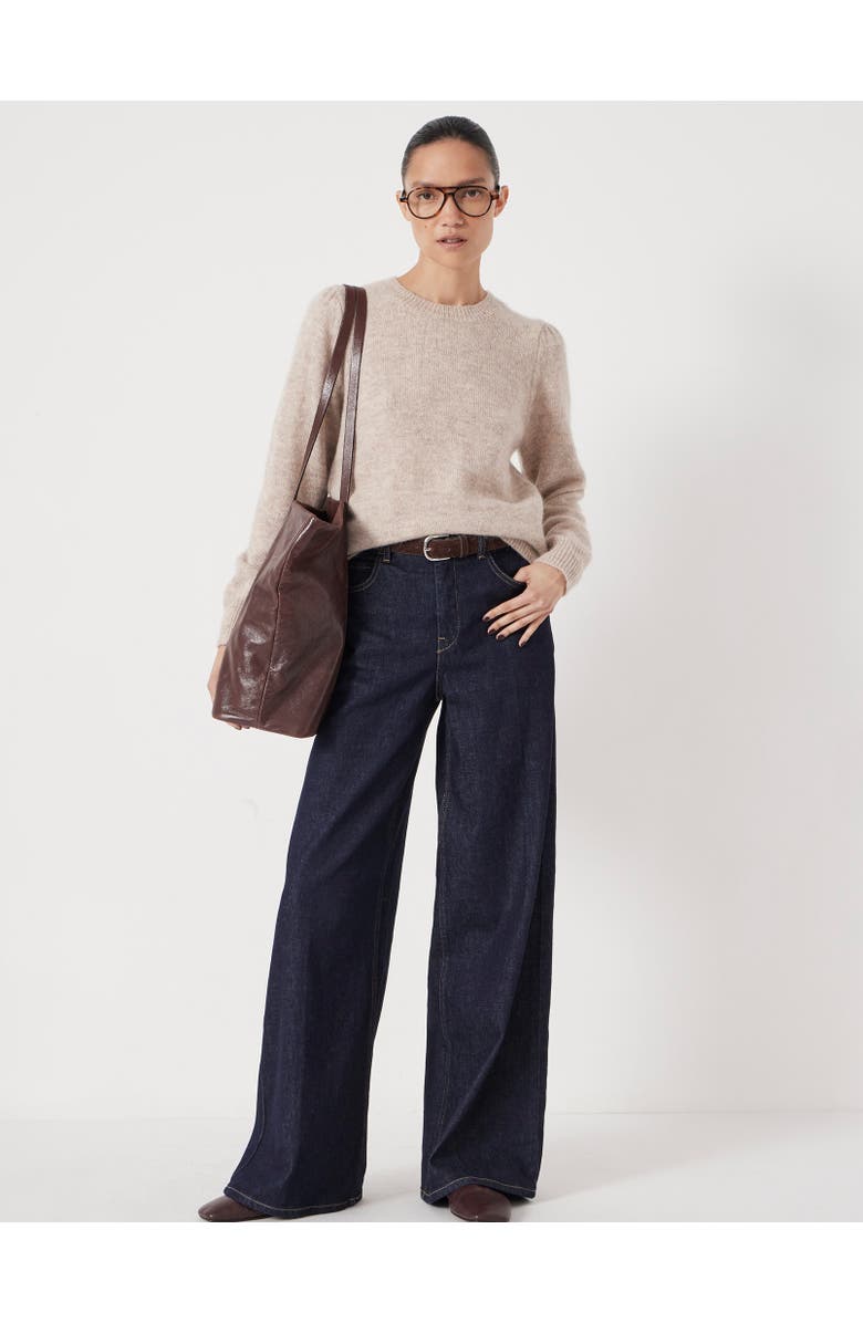 Hush Gathered Shoulder Wool Blend Sweater, Alternate, color, Off White