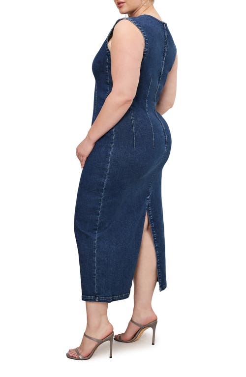 GOOD AMERICAN GOOD AMERICAN DENIM MIDI DRESS