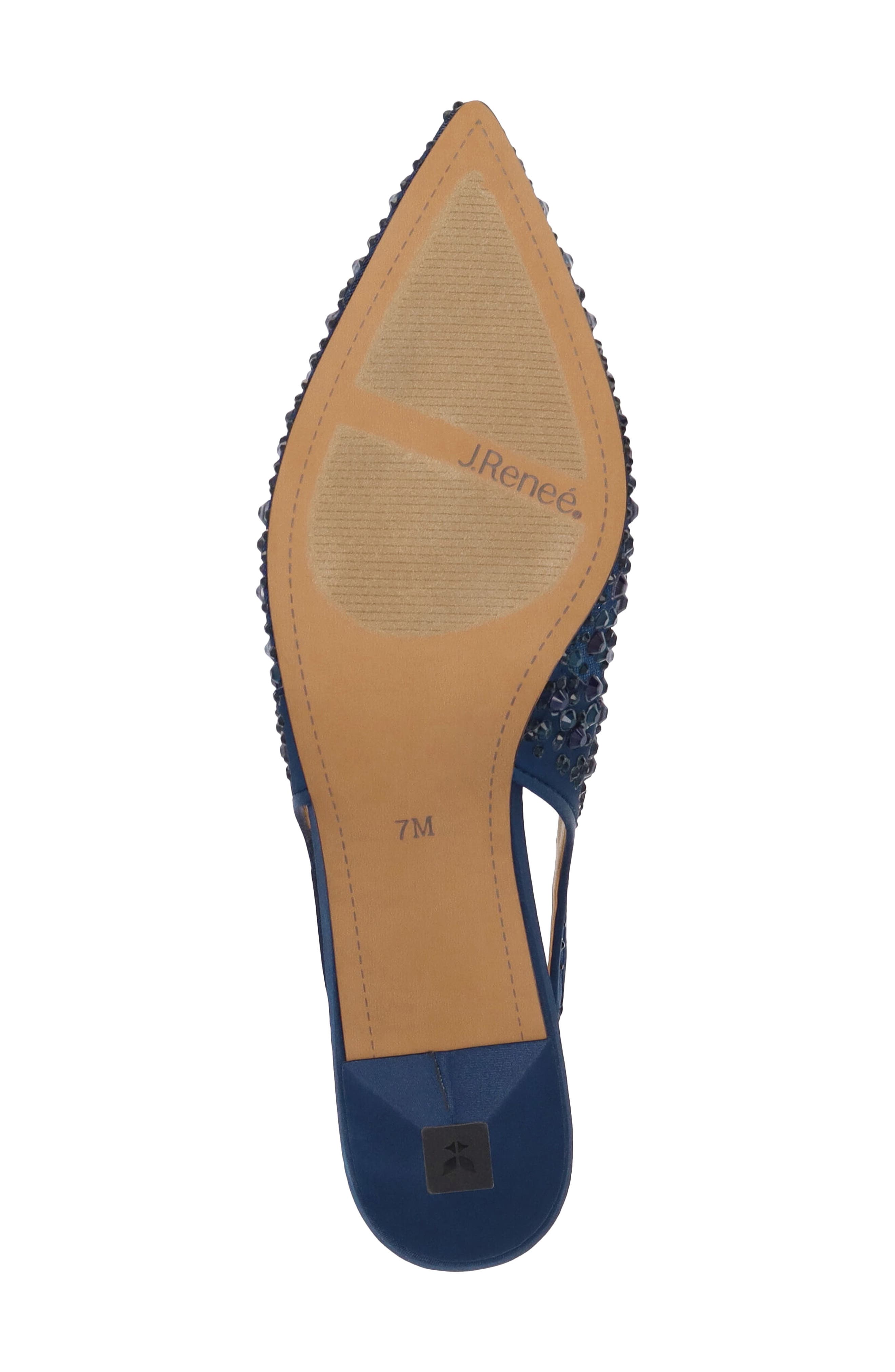 Tressa Slingback Pointed Toe Kitten Heel Pump, Alternate, color, NAVY