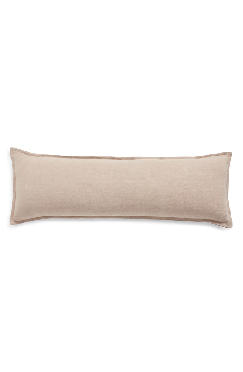 Nordstrom Washed Linen Accent Pillow, Main, color, Tan Thread