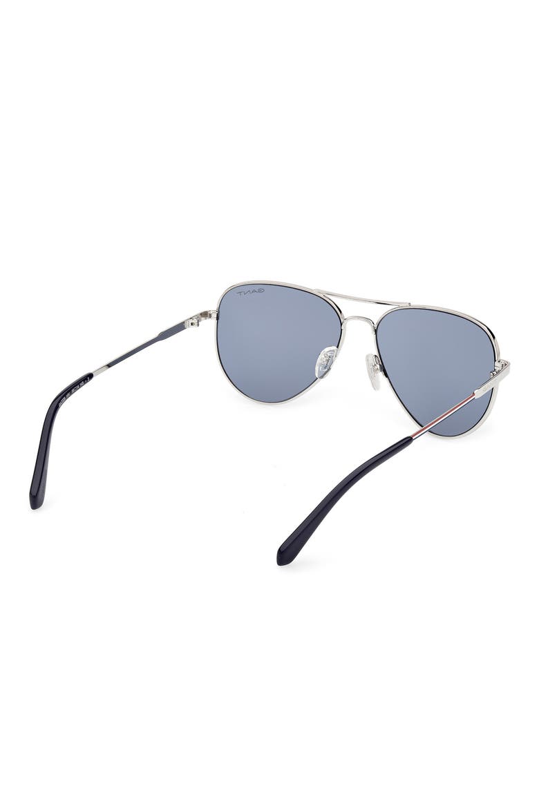 Pilot Sunglasses, Alternate, color, SHINY LIGHT RUTHENIUM / BLUE