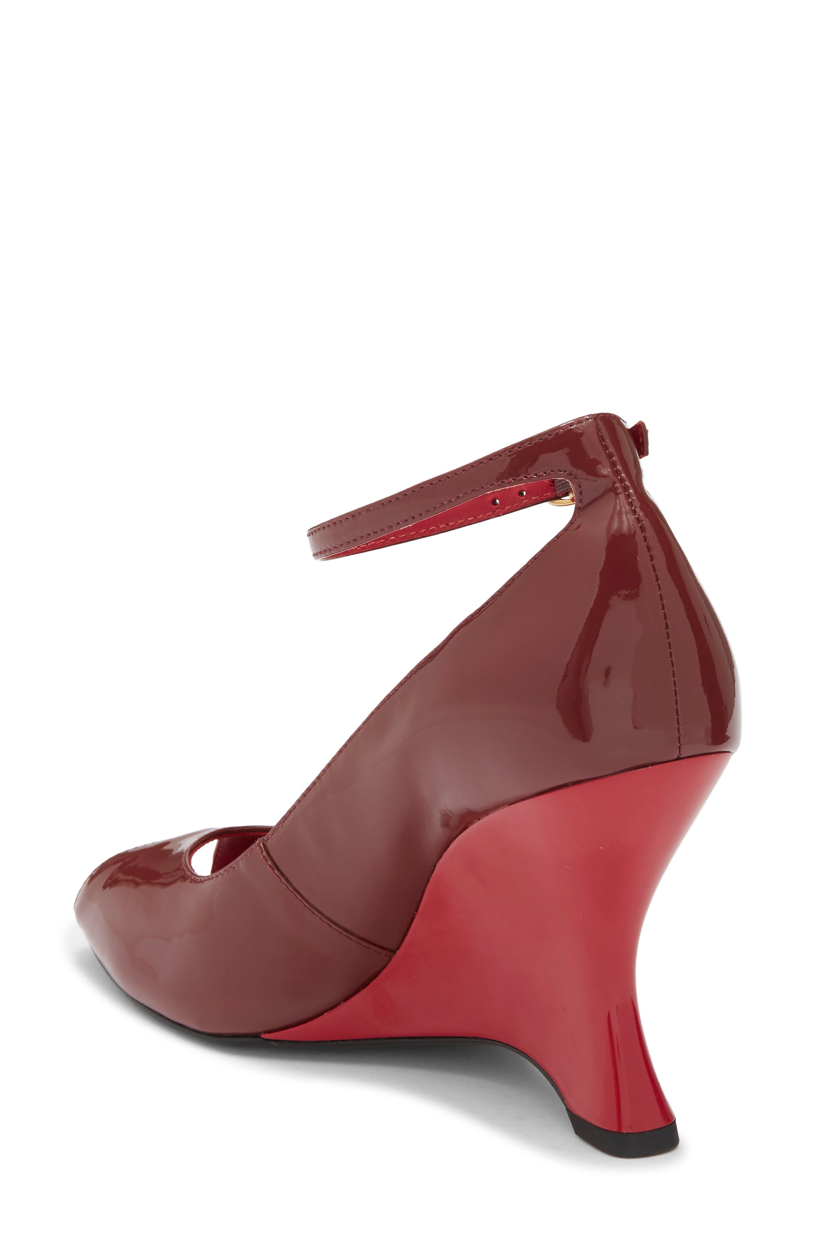 Cheri Patent Leather Wedge Pump, Alternate, color, BERRY JAM PATENT