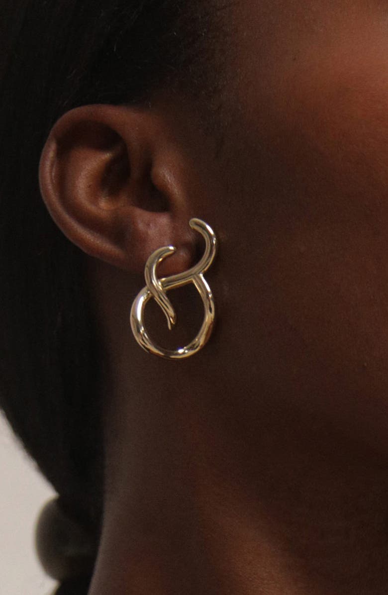YOJ Aura Loop Earrings in Gold, Alternate, color, Gold