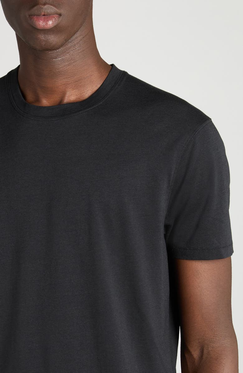 TOM FORD Short Sleeve Lyocell & Cotton Crewneck T-Shirt, Alternate, color, Naa Black