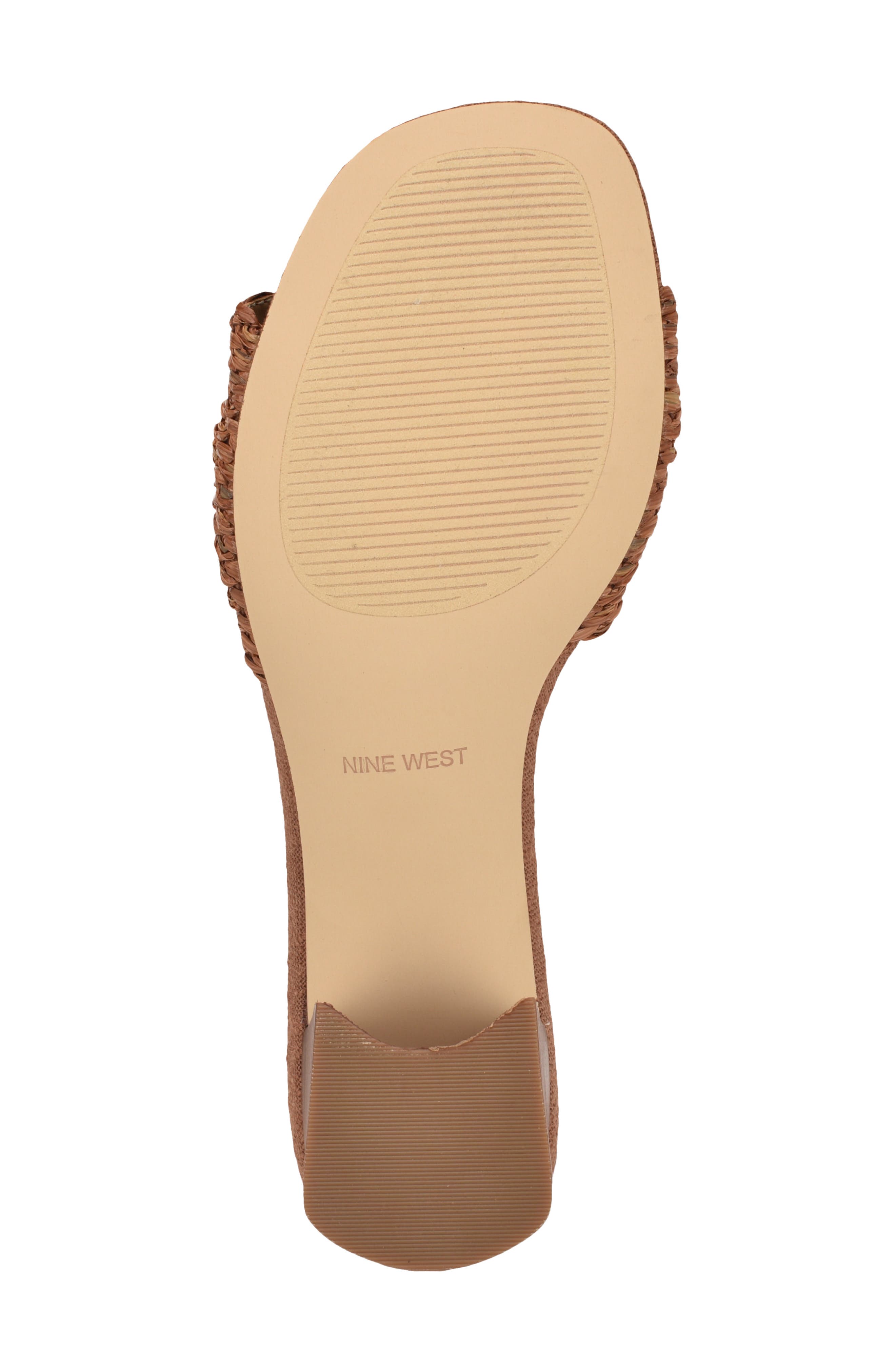 Nine West Gerry Block Heel Sandal, Alternate, color, Medium Brown