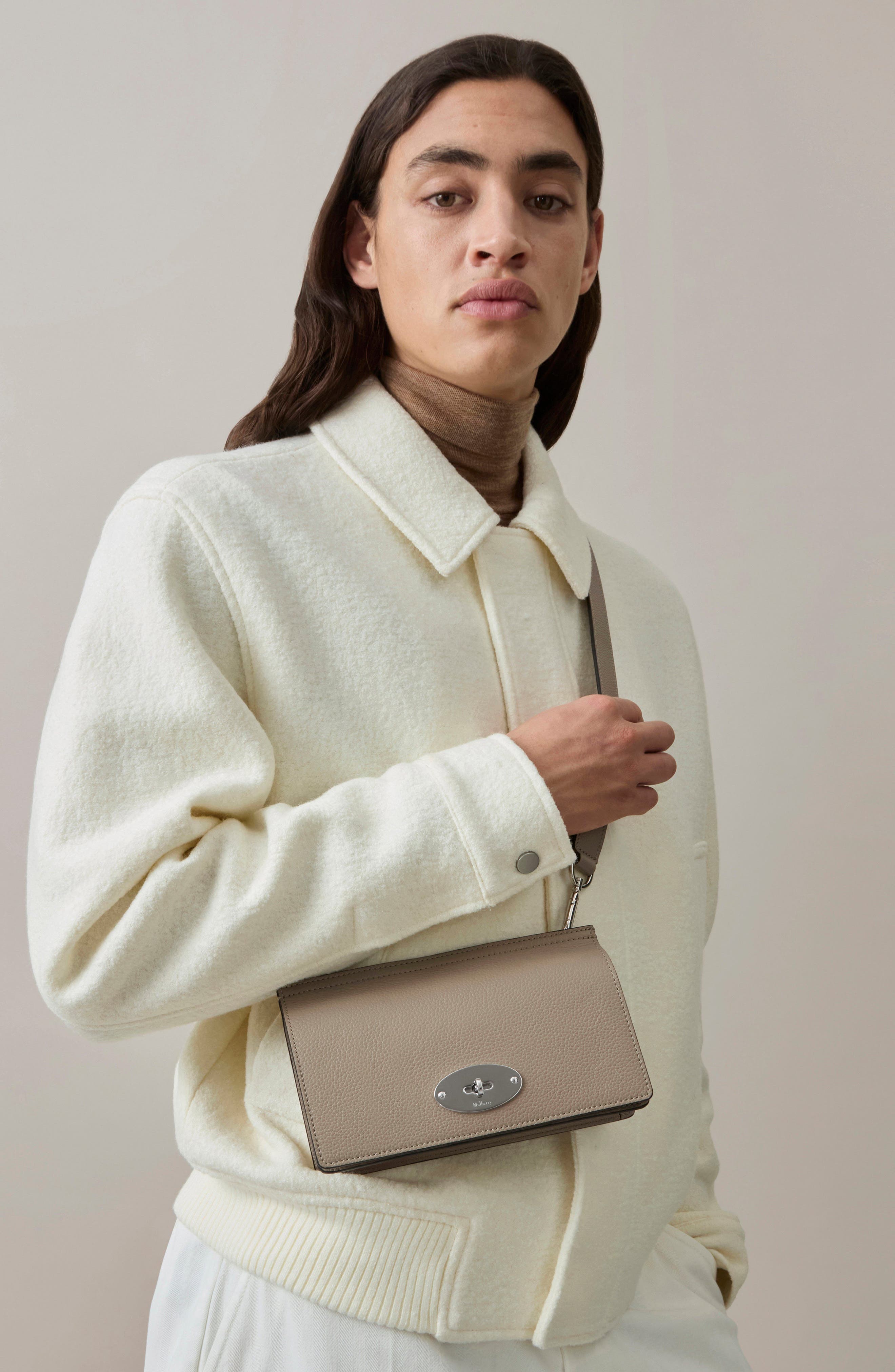 East/West Antony Leather Crossbody Bag, Alternate, color, DUNE