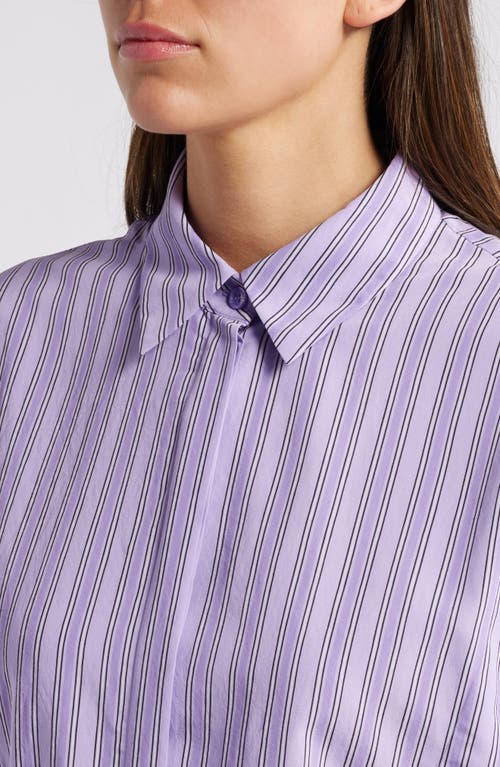 Hugo Boss Boss Barchivio Stripe Button-up Shirt In Iris Pinstripe