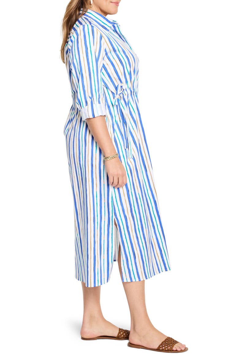 Jamie Oasis Stripe Long Sleeve Shirtdress, Alternate, color, BLUE MULTI