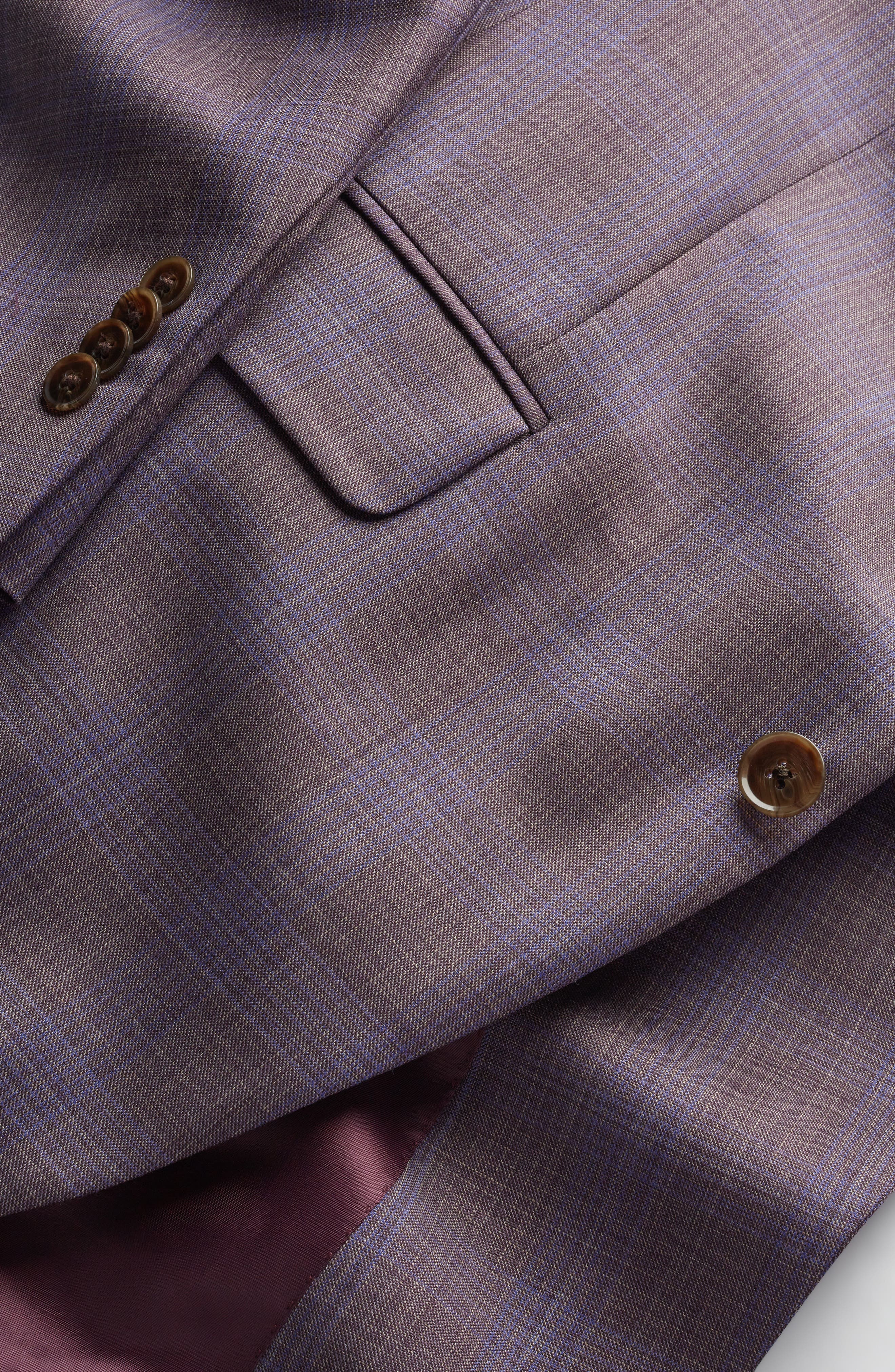 Tailored Fit Plaid Wool Sport Coat