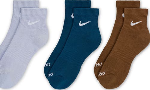Nike Dri-fit Everyday Plus 3-pack Cushioned Training Ankle Socks In Multi