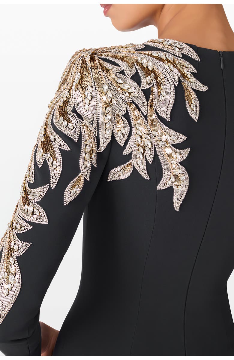 Jenny Packham Honor Sequin-Embellished Maxi Gown, Alternate, color, Shadow Grey