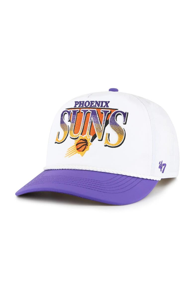 '47 Men's '47 White/Purple Phoenix Suns Tribute Two-Tone Hitch Adjustable Hat, Main, color, 