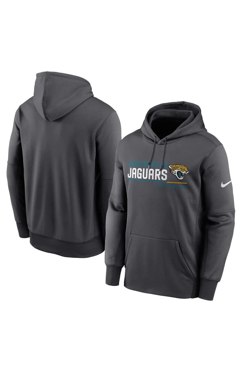 Nike Men's Nike Anthracite Jacksonville Jaguars Prime Logo Name Split Pullover Hoodie, Alternate, color, Anthracite