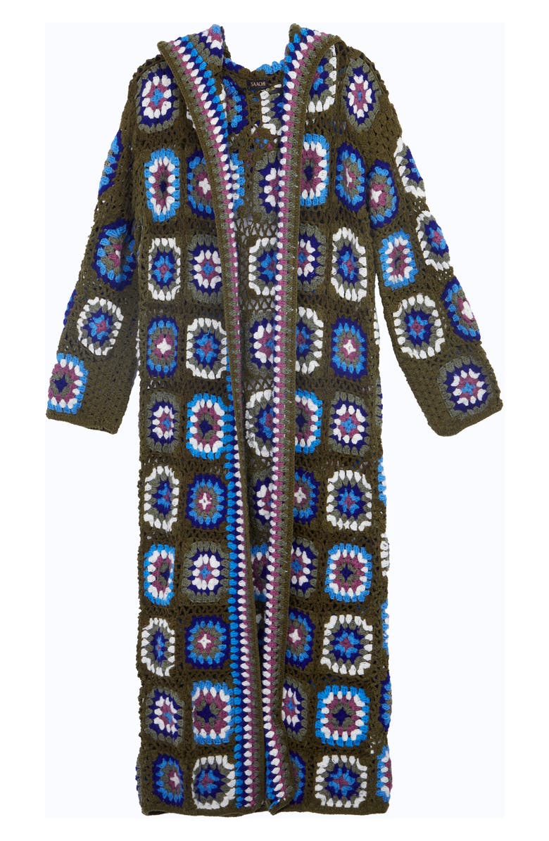 SAACHI Olive Long Sleeve Wool Sweater Dress, Alternate, color, Olive