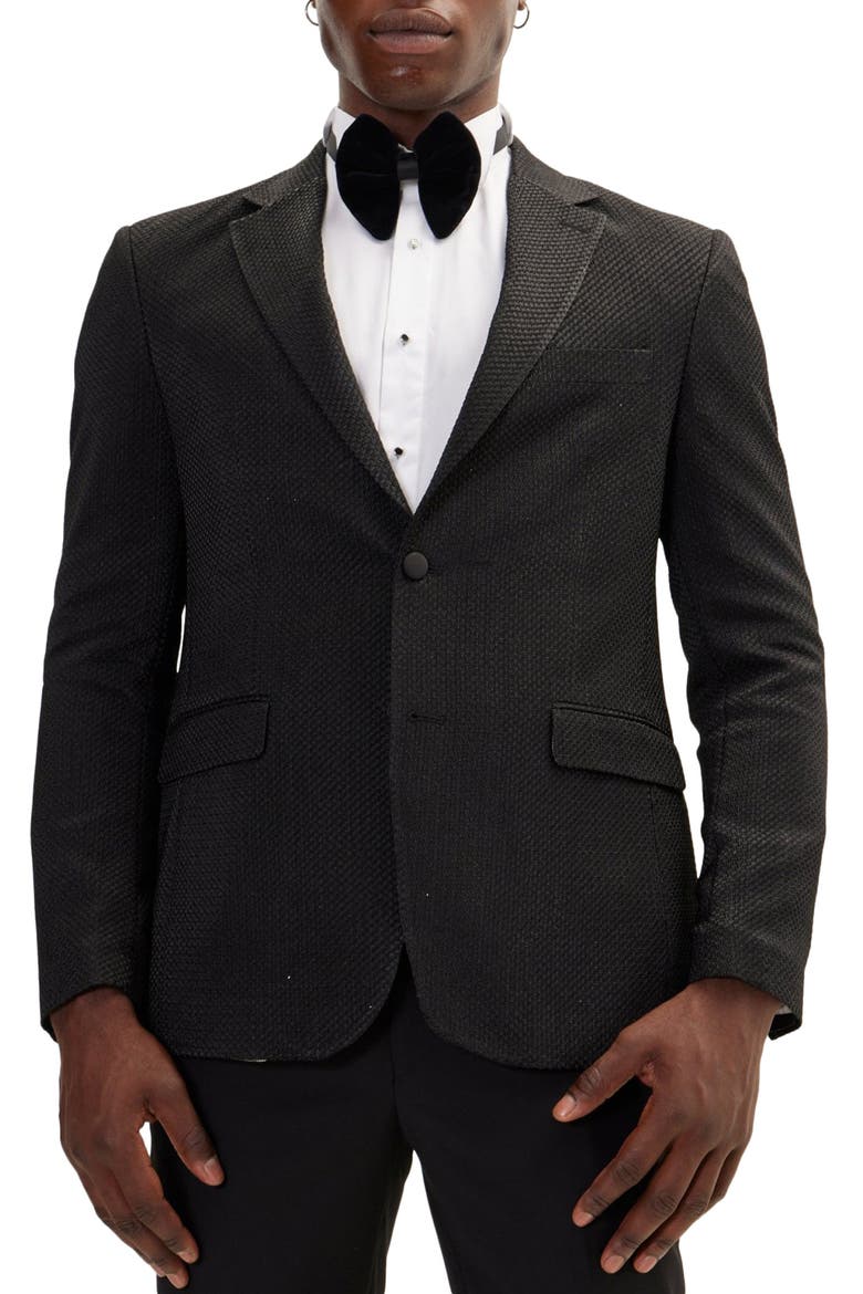 Classic Textured Dinner Jacket, Main, color, JACQUARD BLACK