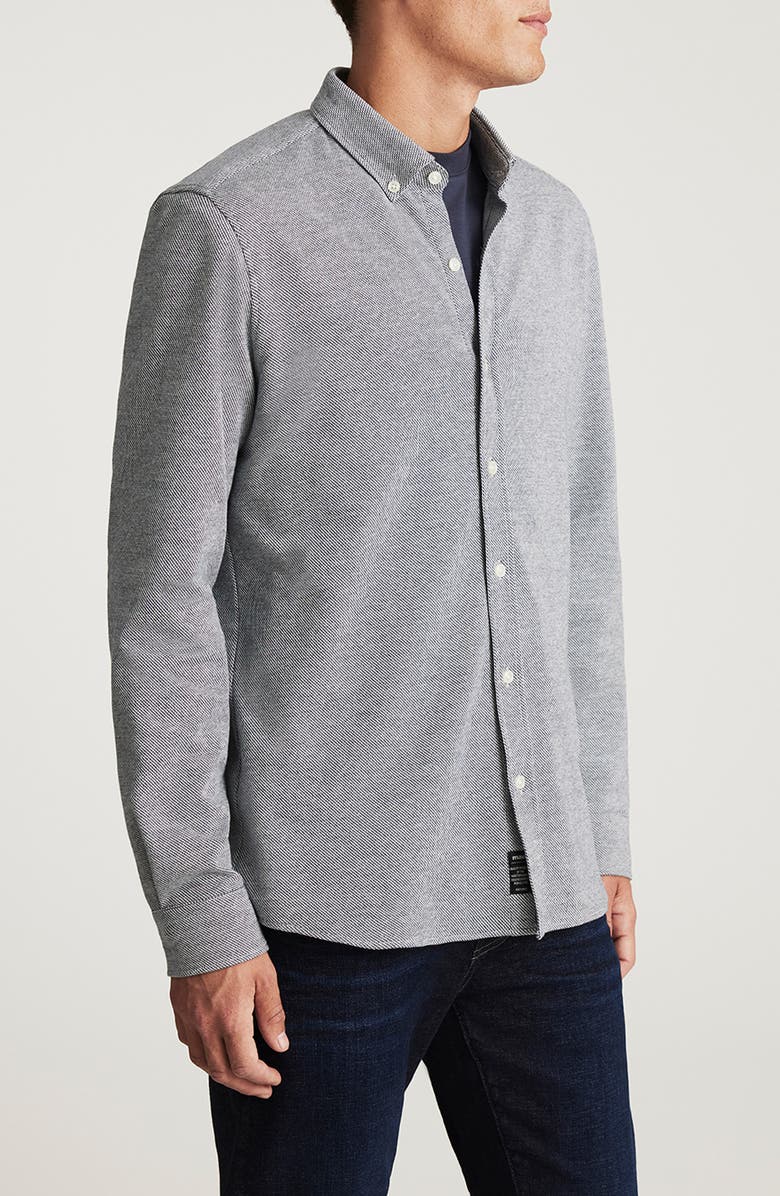 Mavi Jeans Total Cotton Blend Button-Up Shirt, Alternate, color, Total Eclipse