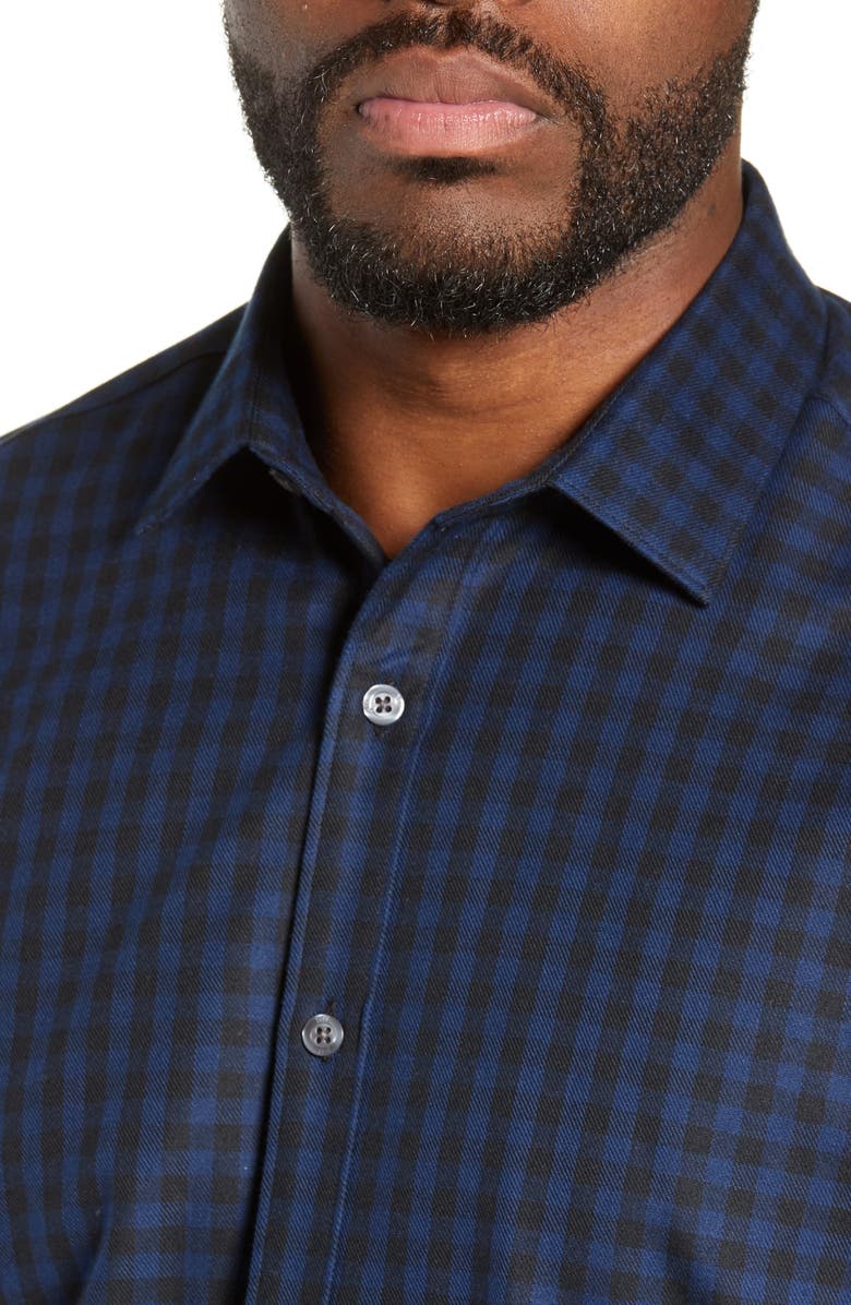 Jeff Buffalo Slim Fit Check Flannel Shirt, Alternate, color, 