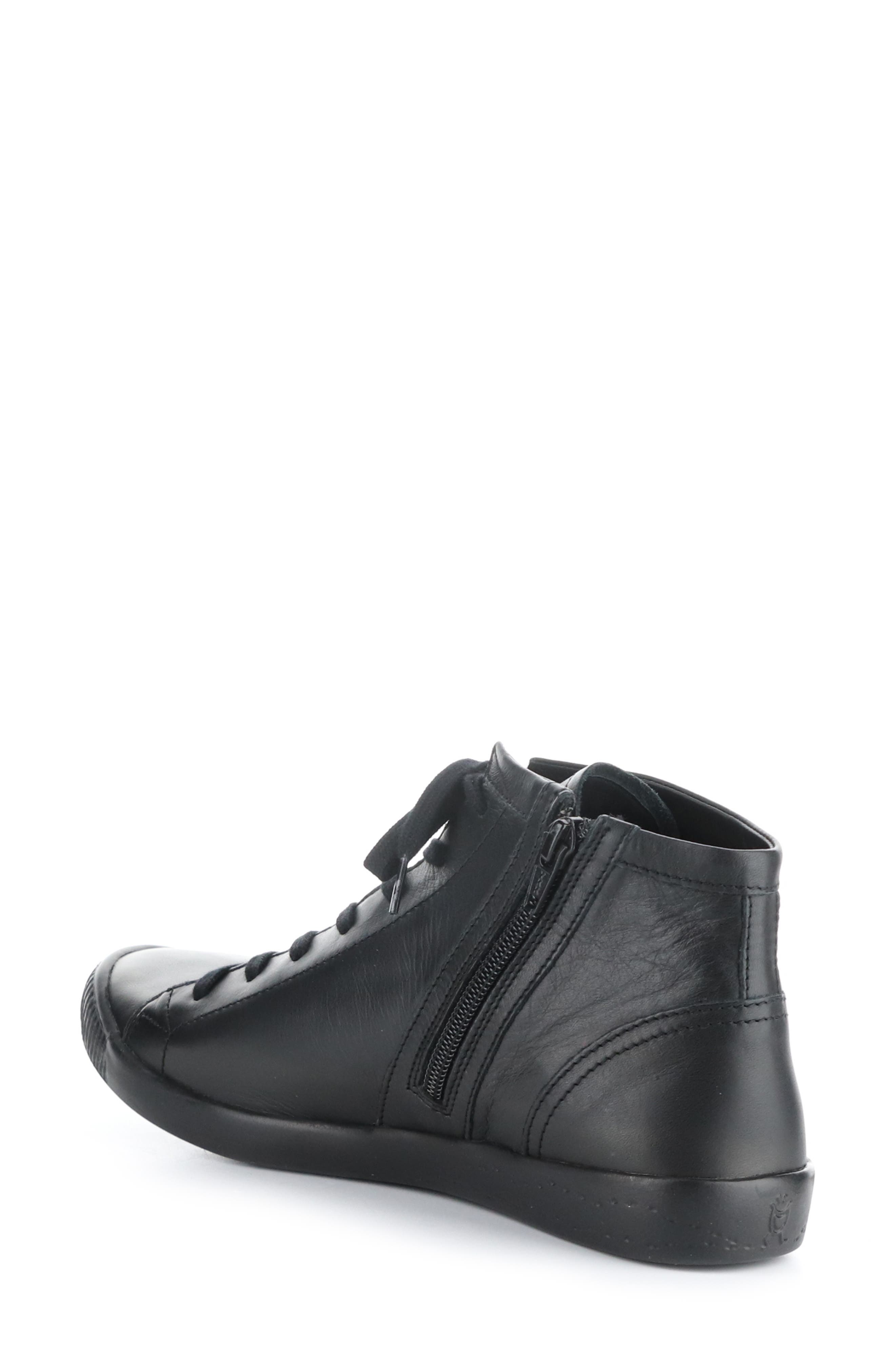 Ibbi Lace-Up Sneaker, Alternate, color, 022 BLACK SUPPLE LEA
