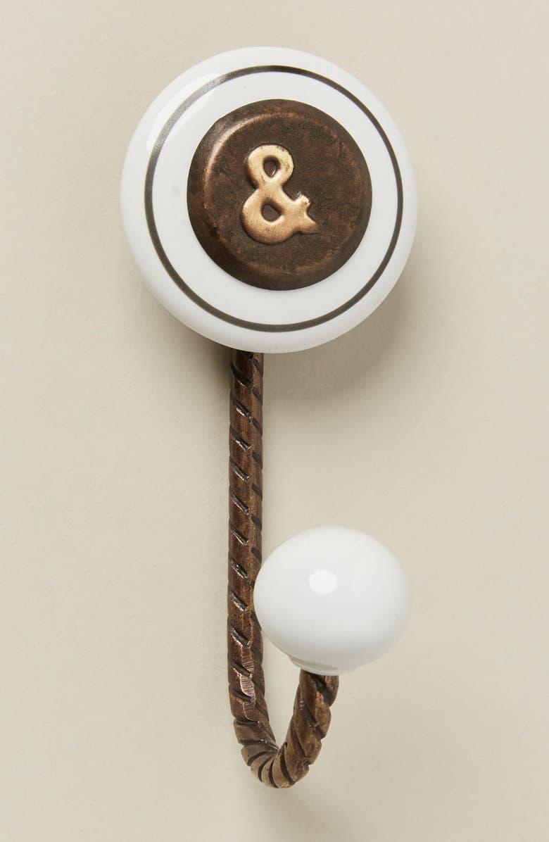Anthropologie Home Anthropologie Cachet Monogram Towel Hook, Alternate, color, 