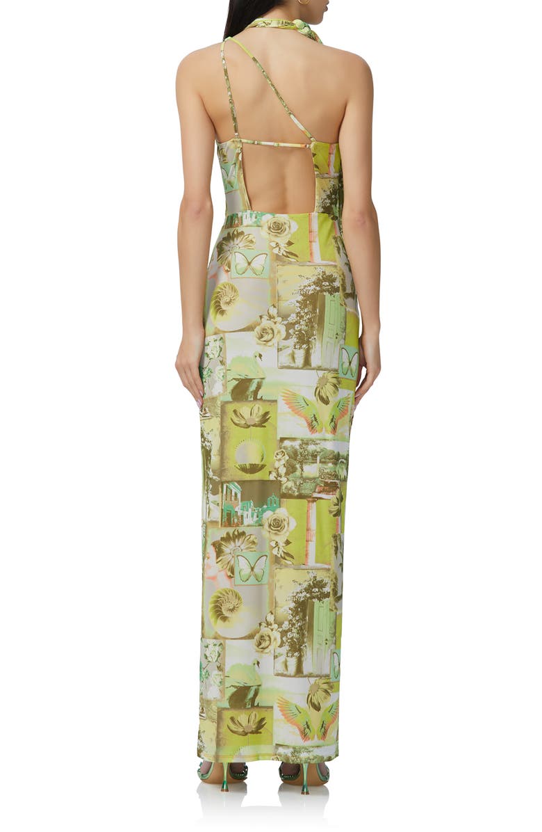 AFRM Savoy Postcard Print Strappy Back Maxi Dress, Alternate, color, 