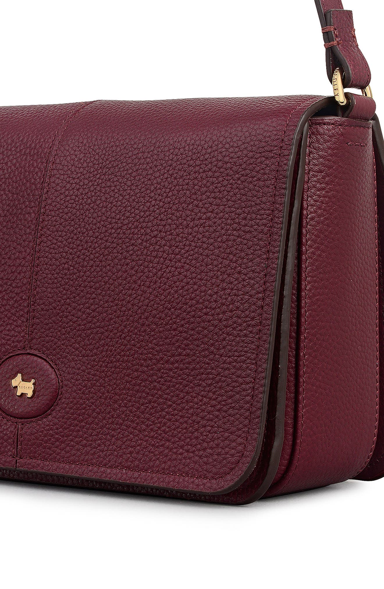 Radley Maldon Mews Medium Flapover Crossbody Bag, Alternate, color, Dark Cherry