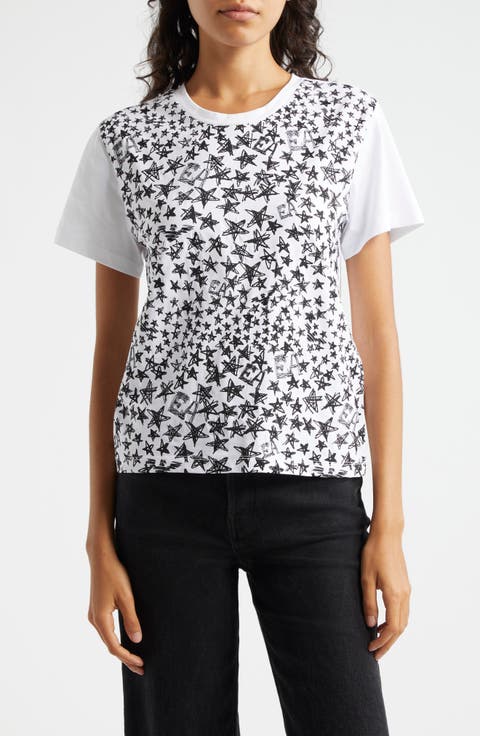 Star Print Cotton T-Shirt