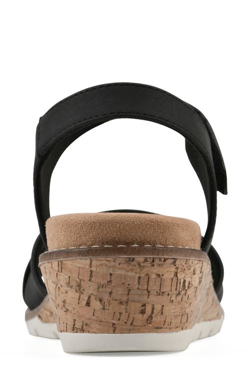 Cliffs By White Mountain Tinna Wedge Sandal In Black Nubuck