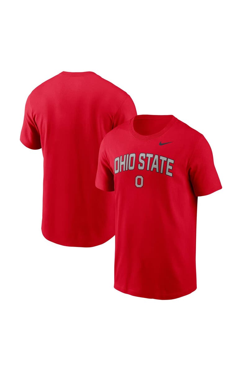 Nike Men's Nike Scarlet Ohio State Buckeyes Primetime Arch Stack T-Shirt, Alternate, color, Scarlet