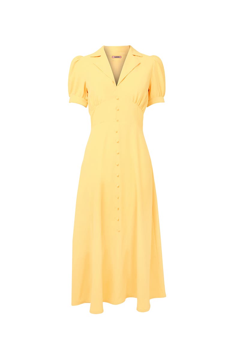 Joe Browns Retro Button Front Midi Dress, Alternate, color, Butter