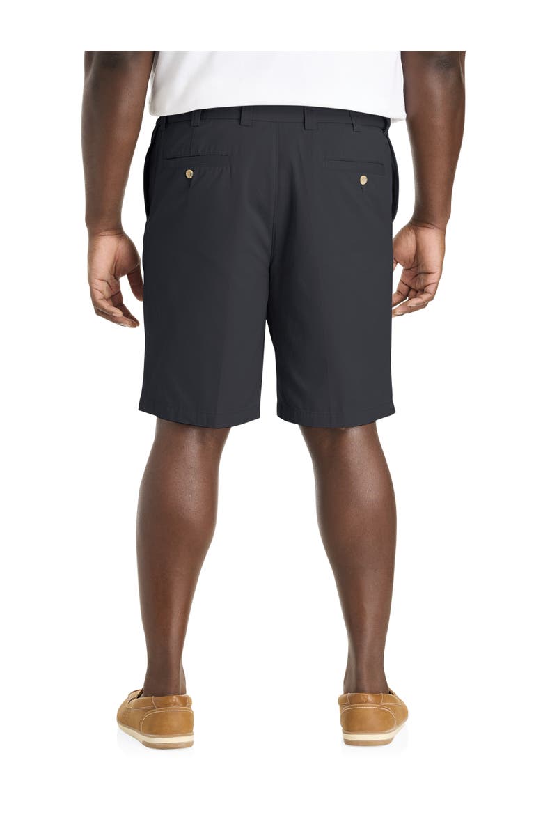Big & Tall Waist-Relaxer Cotton Shorts, Alternate, color, BLACK