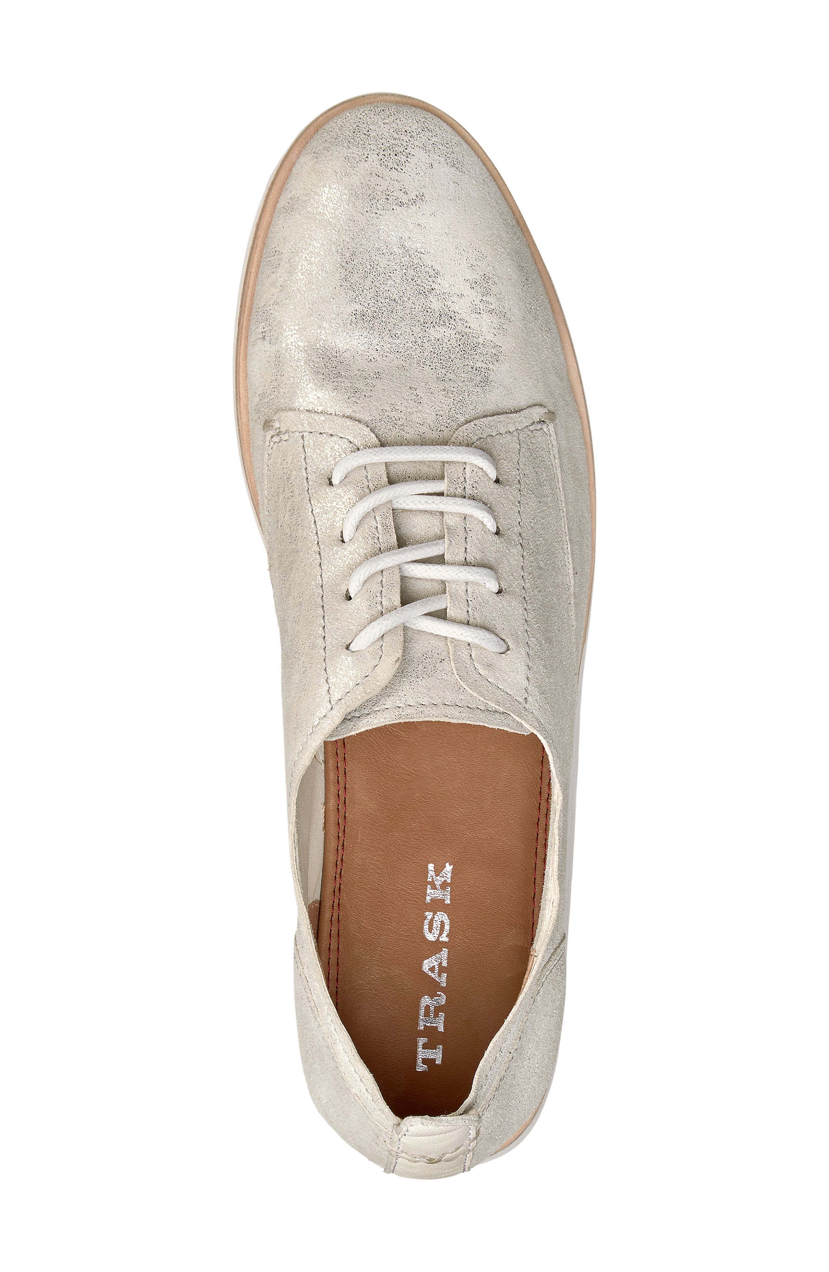 Audrey Lace-Up Derby, Alternate, color, IVORY METALLIC SUEDE