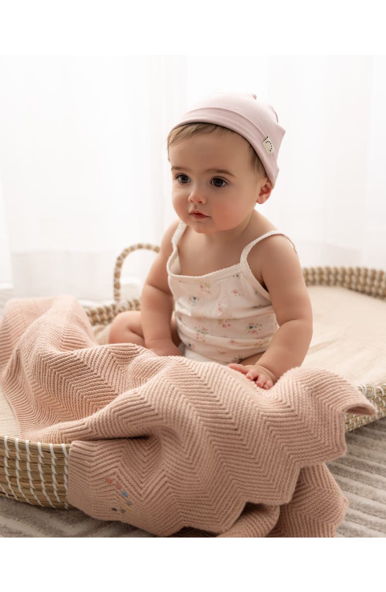 MiniMoi 3 Pair Baby Combed Cotton Ditsy Floral Bodysuits, Alternate, color, Winter White Multi