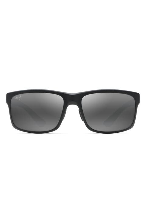 Pokowai Arch 58mm Polarized Rectangular Sunglasses