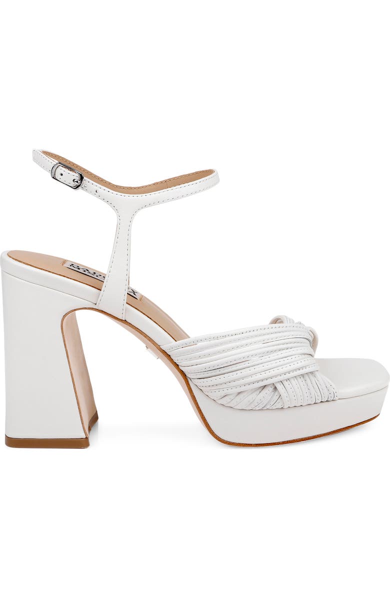 Badgley Mischka Collection Winslet Ankle Strap Platform Sandal, Alternate, color, White Leather