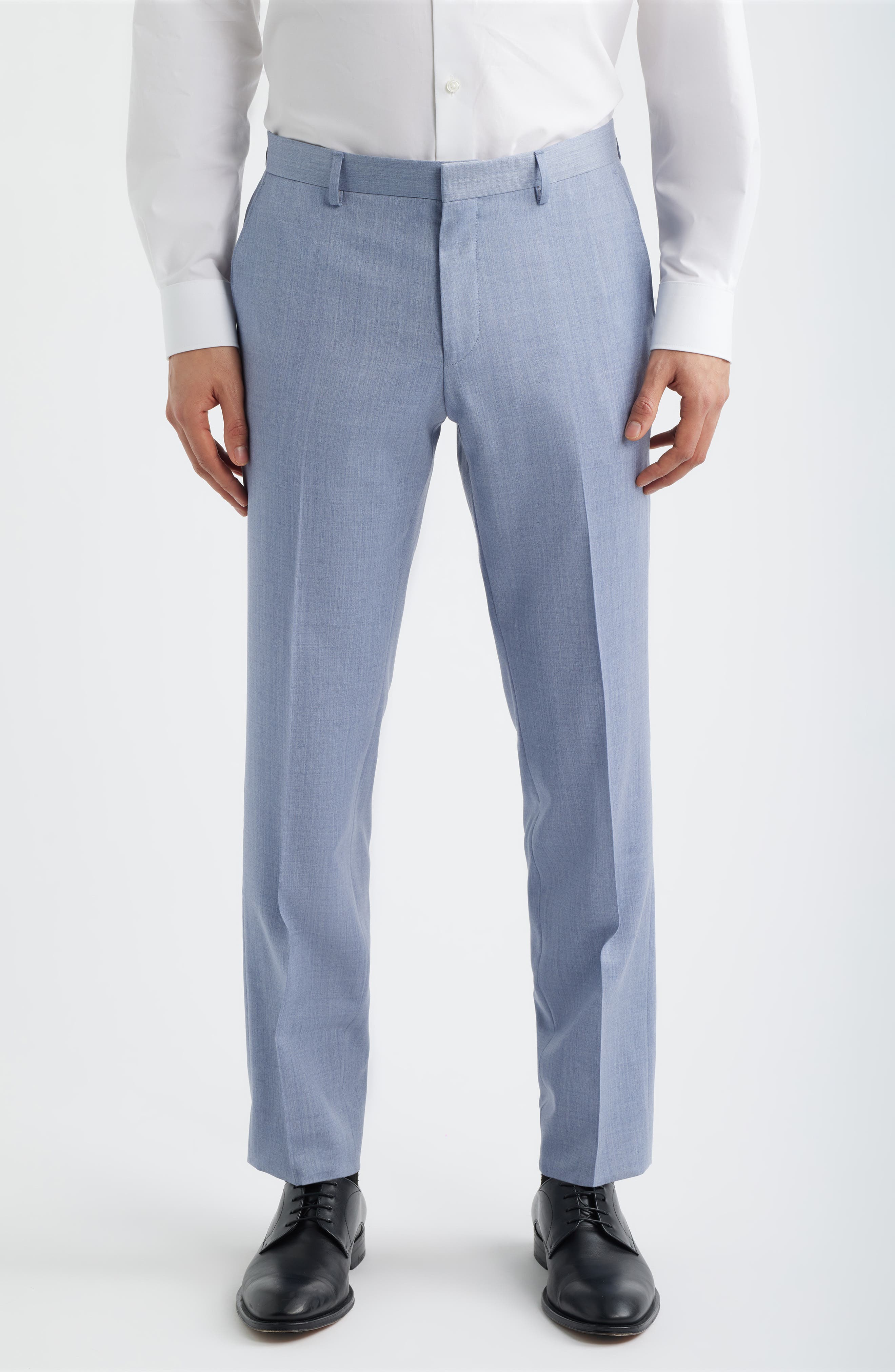 Genius Slim Fit Flat Front Wool Dress Pants - image 3