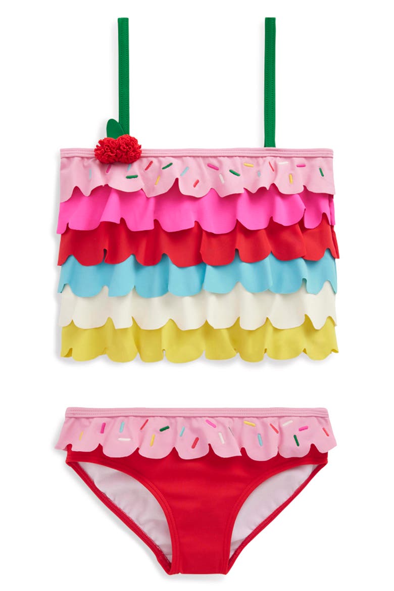 Kids' Ruffle UPF 50+ Two-Piece Swimsuit, Main, color, ICE CREAM