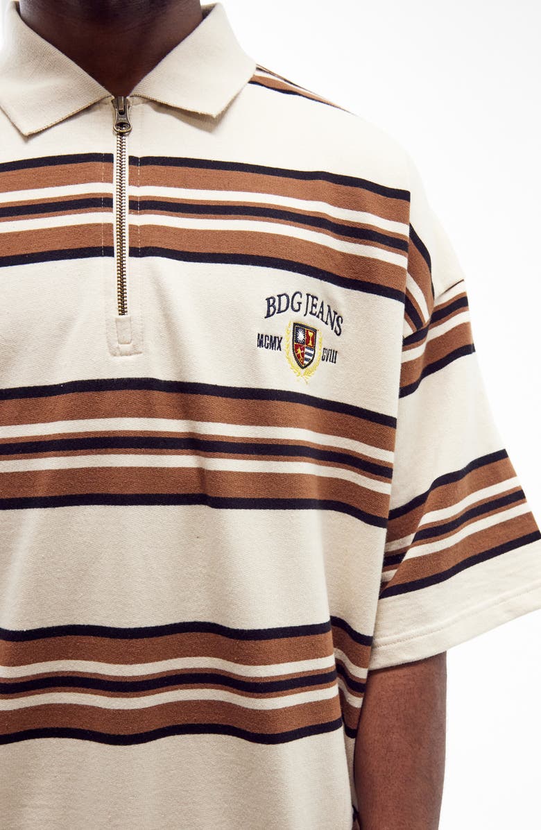 BDG Urban Outfitters Stripe Short Sleeve Rugby Polo, Alternate, color, 