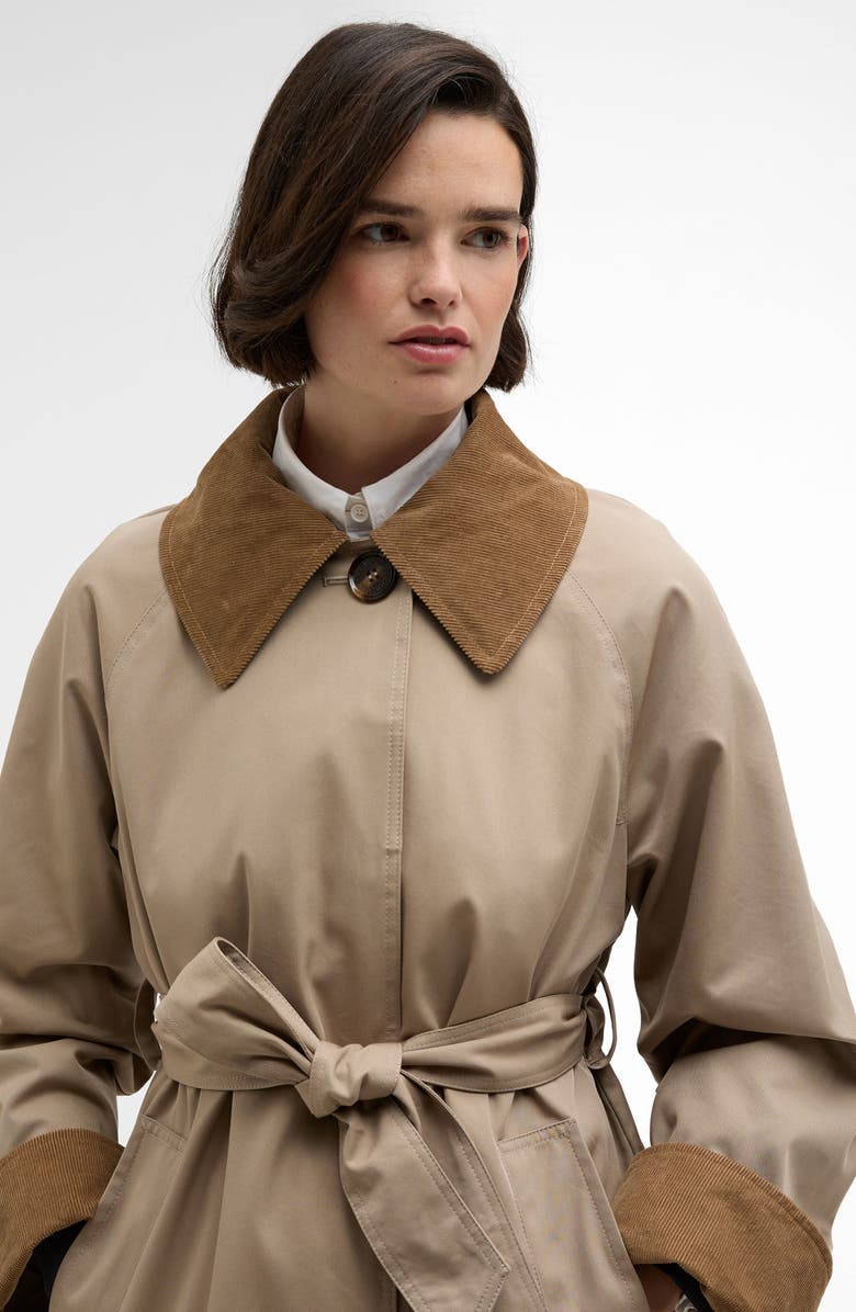 Barbour Reagan Water Resistant Twill Coat, Alternate, color, Honey/ Ancient Poplar