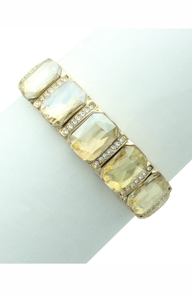 OLIVIA WELLES Penelope Crystal Cuff Bracelet, Alternate, color, Gold / Champagne / Clear