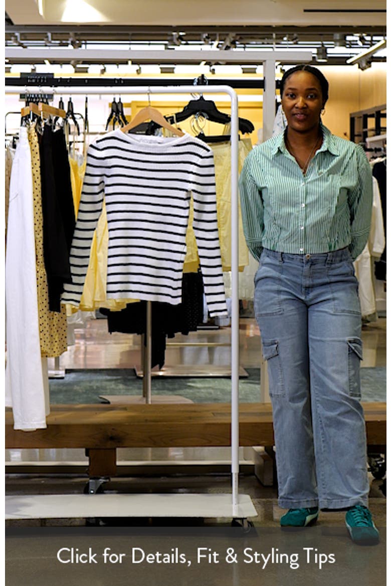 Alvina Stripe Rib Boatneck Sweater video