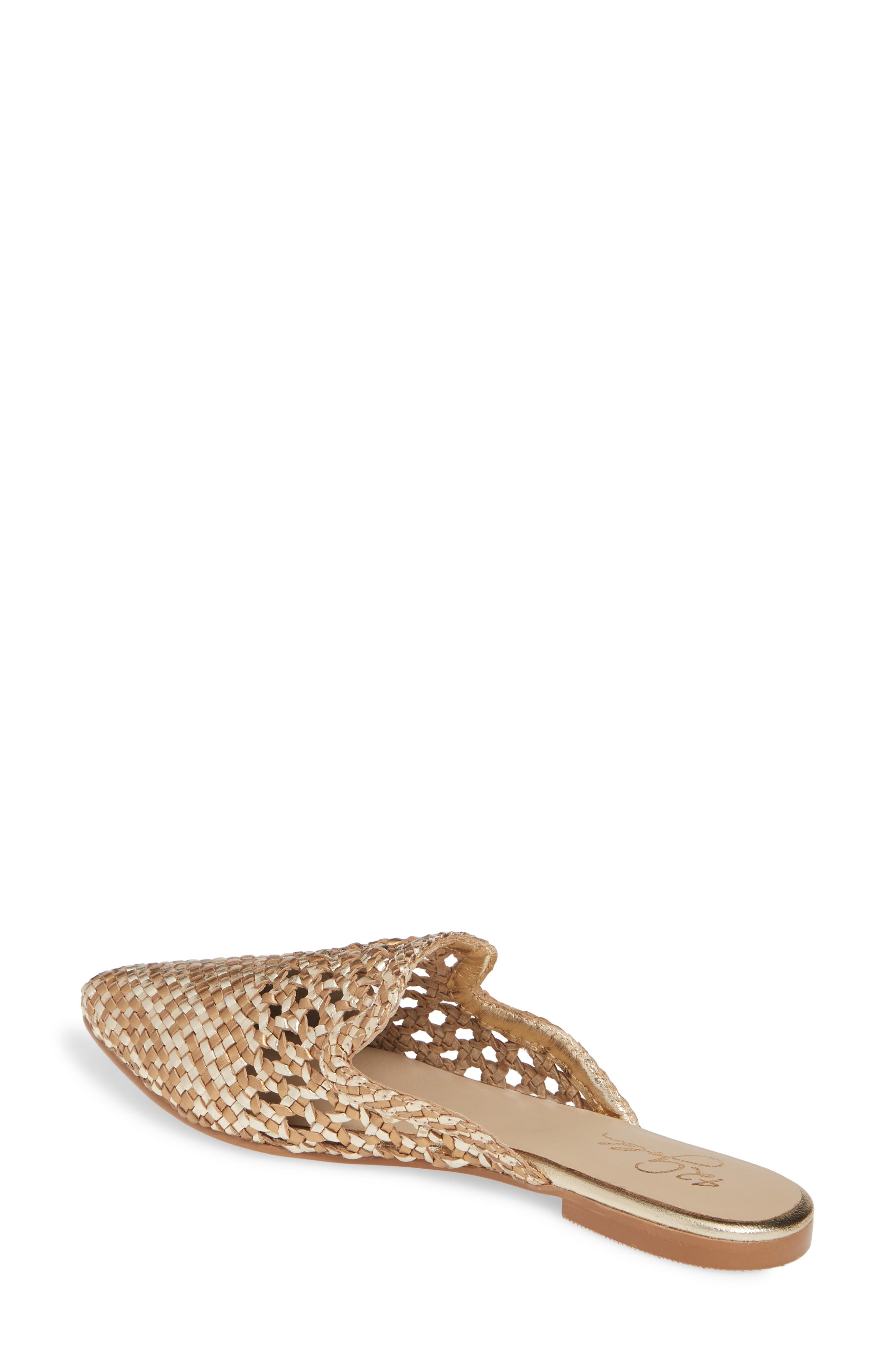 42 Gold Corra Woven Loafer Mule, Alternate, color, 